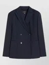 Weekend Max Mara Tailored Double Breasted Jacket Buttoned Cuffs In Blue