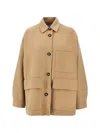 Weekend Max Mara Double Wool Jacket In Brown