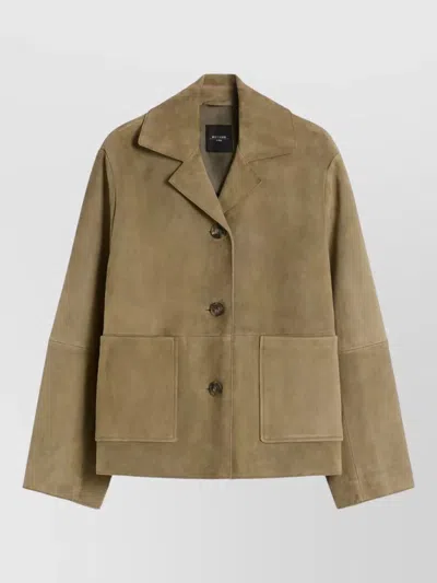 Weekend Max Mara Tailored Jacket Long Sleeves Front Pockets Lapel In Green
