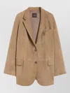 Weekend Max Mara Tailored Jacket Notch Lapel Back Vent In Brown