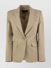 Weekend Max Mara Tailored Jacket With Flap Pockets And Back Vent In Brown