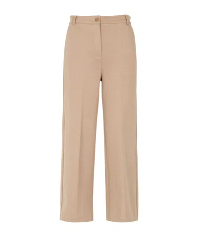Weekend Max Mara Tailored Straight Trousers In Brown