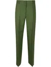 Weekend Max Mara Tailored Straight Trousers In Green