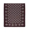 Weekend Max Mara Rectangular Floral Pattern Scarf With Fringed Edges In Brown