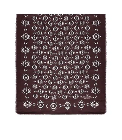 WEEKEND MAX MARA WEEKEND MAX MARA TAMBUTO BROWN SCARF