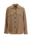 Weekend Max Mara Women Tan Regular Solid Shirt In Brown