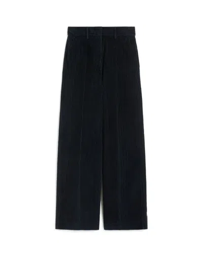Weekend Max Mara Tania - Wide-leg Corduroy Trousers In Black