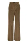 Weekend Max Mara Tania - Wide-leg Corduroy Trousers In Brown