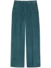 Weekend Max Mara Omens Oil Tania Wide-leg Cotton-corduroy Trousers In Blue