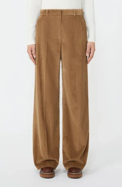 Weekend Max Mara Tania Cotton Corduroy Pants In Brown