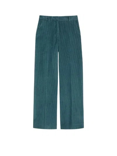 Weekend Max Mara Tania Long Trouser Denim In Green