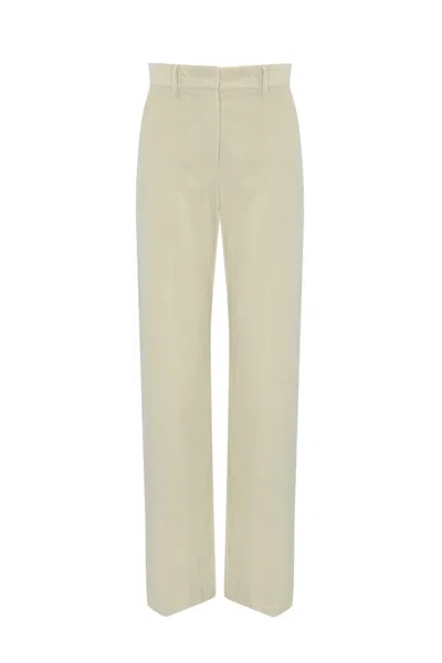 Weekend Max Mara High Waist Straight Leg Pants In Beige