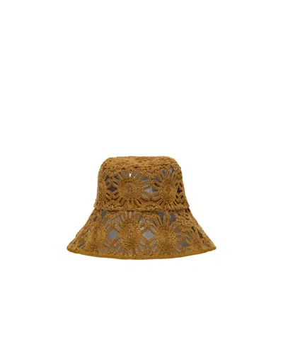 Weekend Max Mara Tassel Lace Hat In Brown