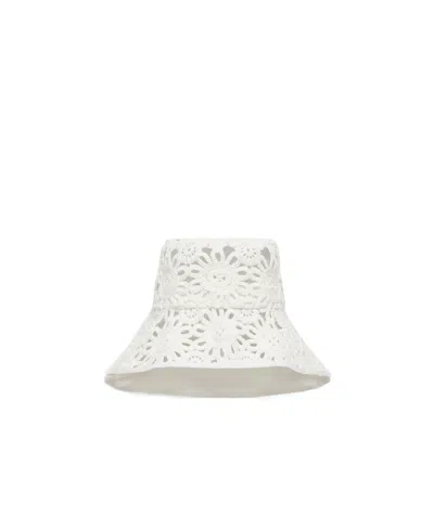 Weekend Max Mara Tassel Lace Hat In White
