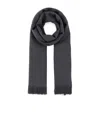 Weekend Max Mara Wool Ken Scarf Fringed Edges In Gray