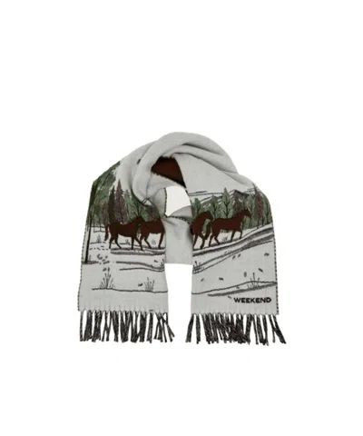 Weekend Max Mara Tasseled Scarf In Multi