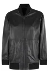 Weekend Max Mara Long Nappa Leather Bomber Jacket