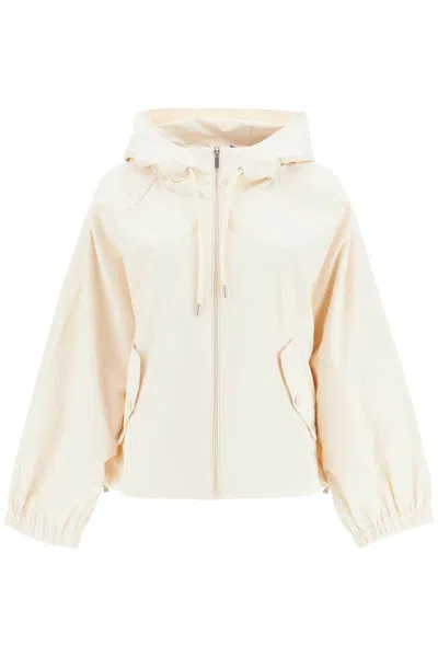 Weekend Max Mara Technical Fabric Windbreaker Jacket In Neutro