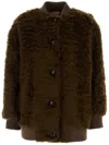Weekend Max Mara Women's Teddy Agiate Bomber Jacket In Brown