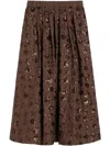 Weekend Max Mara Cotton Embellished Midi Skirt