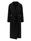 Weekend Max Mara Tempera Belted Trench Coat In Black