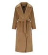Weekend Max Mara Tempera Camel Belted Coat In Brown