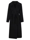 Weekend Max Mara Cappotto Lungo In Lana E Alpaca Nero In Black
