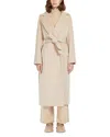 Weekend Max Mara Omens Ivory Resina Notch-lapels Wool Coat In Beige