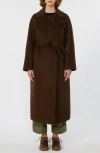 Weekend Max Mara Abrigo Largo De Lana Y Alpaca In Gold