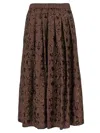 Weekend Max Mara Max Mara Weekend Cotton Skirt With Sequins In Brown