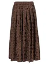 Weekend Max Mara Max Mara Weekend Cotton Skirt With Sequins In Brown