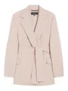 Weekend Max Mara Max Mara Weekend Wool Jacket With Belt In Pink