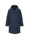 Weekend Max Mara Tenuta Hooded High-neck Coat In Blue