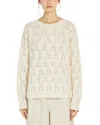 Weekend Max Mara Teramo Cotton Blend Sweater In Ecru