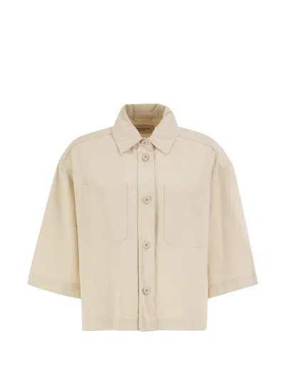 Weekend Max Mara Terra Short-sleeves Shirt In Neutrals