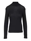 Weekend Max Mara Teseo Lupetto Lana Seta Knitwear Blue In Black
