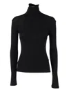 Weekend Max Mara Teseo Turtleneck Jersey In Black