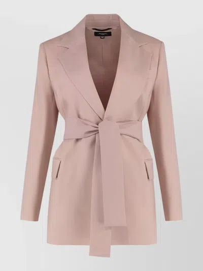 Weekend Max Mara Teso Tailored Belted Waist Blazer In Pink