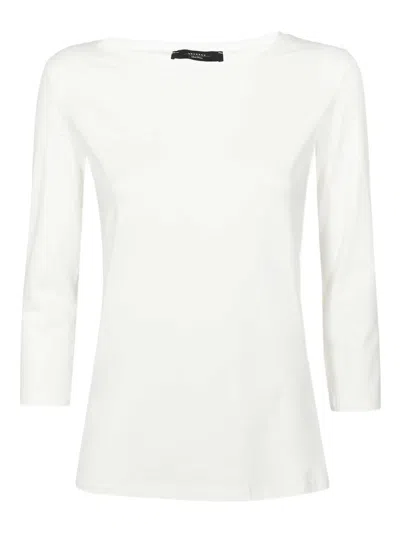 WEEKEND MAX MARA THREE-QUARTER SLEEVE LOGO T-SHIRT