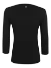 Weekend Max Mara Three-quarter Sleeve T-shirt In Black