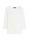 Weekend Max Mara Three-quarter-sleeve T-shirt In White