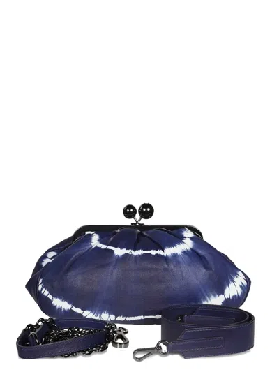 Weekend Max Mara Tie-dye Clasp Clutch In Blue