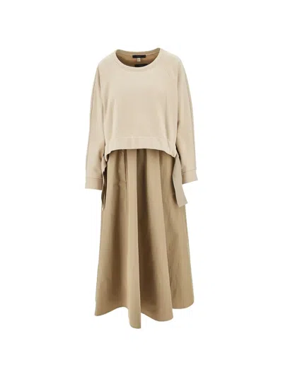 Weekend Max Mara Tie Waist Dress In Brown