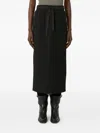 Weekend Max Mara Tie-waist Midi Skirt In Black