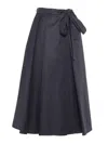 Weekend Max Mara Tema Black Skirt In Blue