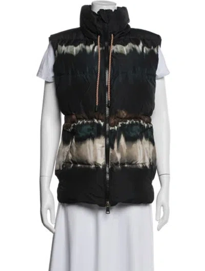 Pre-owned Weekend Max Mara Tie-dye Print Vest In Black