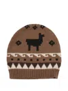 Weekend Max Mara Time Patterned Beanie In Brown