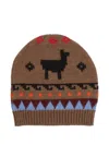 Weekend Max Mara Time Patterned Beanie In Brown