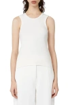 Weekend Max Mara Tondo Stretch Cotton Tank In White