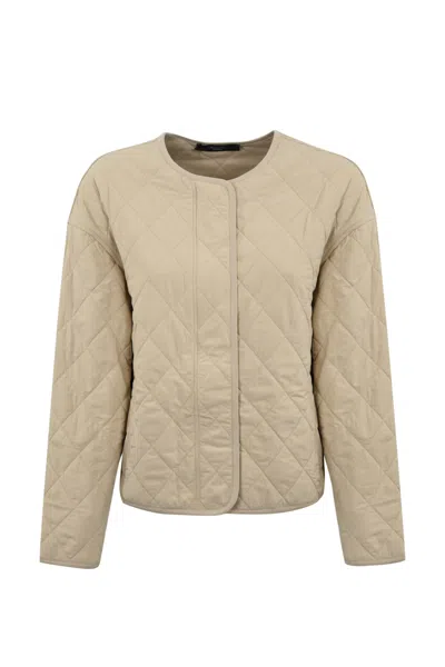 Weekend Max Mara Tonio Jacket In Quilted Nylon In Avena